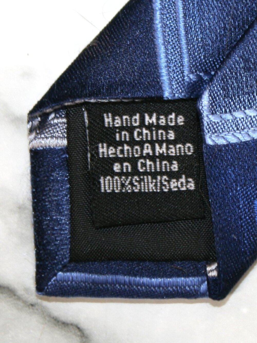 HAND CRAFTED Belt Necktie Upcycled Cummerbund Wrap Silk Wide Obi Waist Sash Blue - Picture 10 of 17